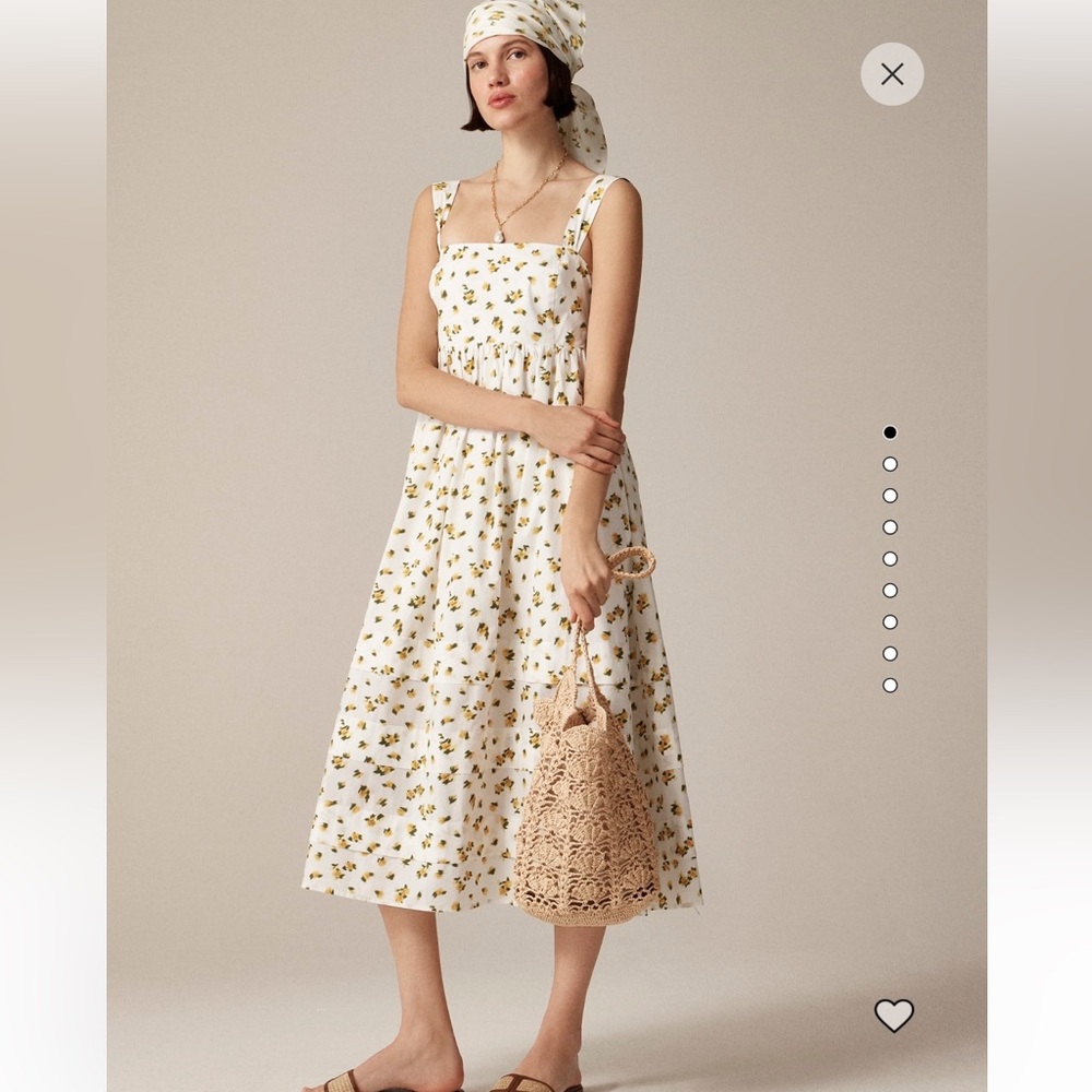 NWT J.Crew Squareneck Midi Dress in budding rose print - Picture 5 of 10